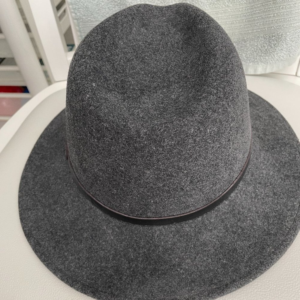 London Fog Mens Wool Charcoal Large Hat